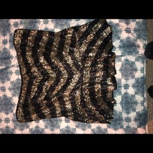 Sequin strapless top. Lane Bryant